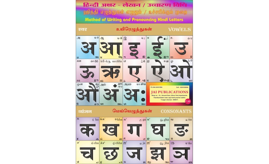 JAI HINDI ALPHABET CHART (LAMINATED)